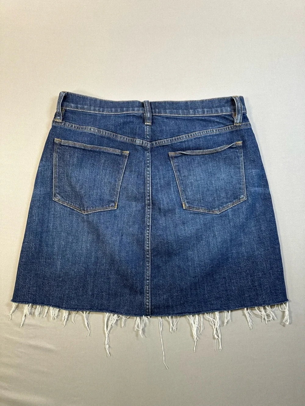 J. Crew Denim Skirt with Raw Hem, Mini Jean Skirt, Frayed Hem - Womens 29
